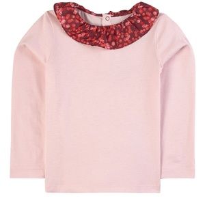 New Jacadi Paris girls pink top size 8A